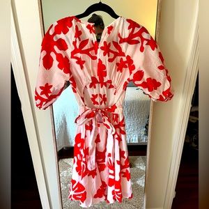 H&M Dress Red and White XS NWT